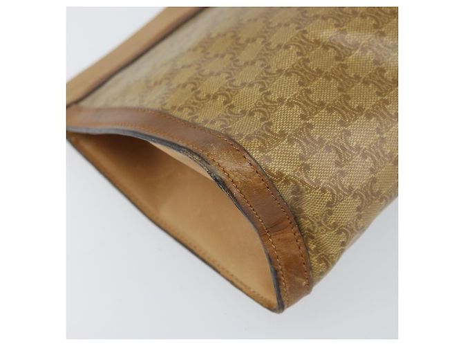 Céline Borsa Clutch in Tela Macadam CELINE PVC Beige Auth ti3691 - vista 9