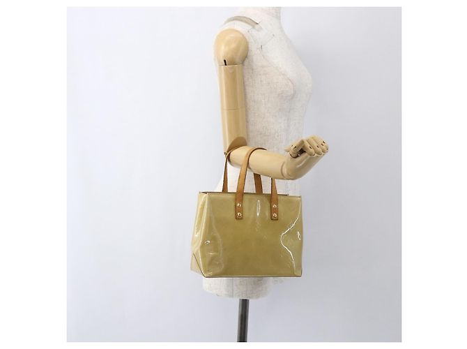 LOUIS VUITTON Monogram Vernis Reade PM Borsa a Mano Beige M91334 LV Auth hk3457 - vista 21
