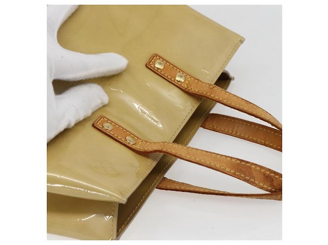 LOUIS VUITTON Monogram Vernis Reade PM Borsa a Mano Beige M91334 LV Auth hk3457 - vista 6