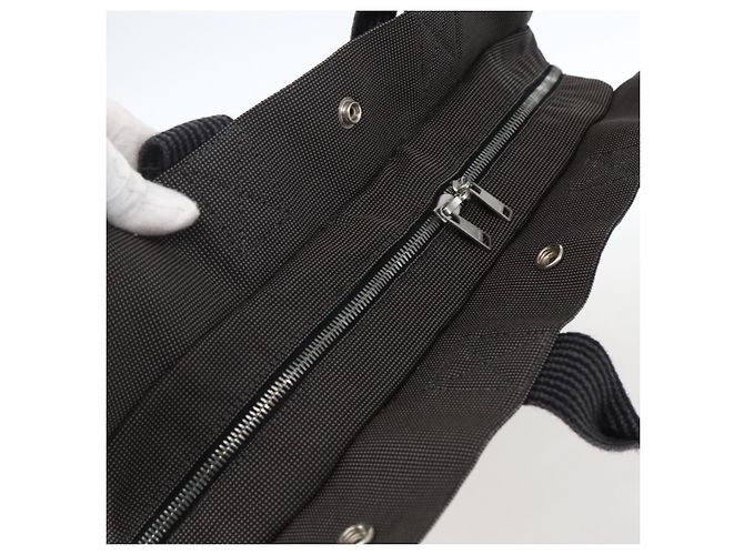 Hermès HERMES Borsa a Mano Her Line Tote MM in Tela Grigia Argento Auth 171993 Marrone - vista 6