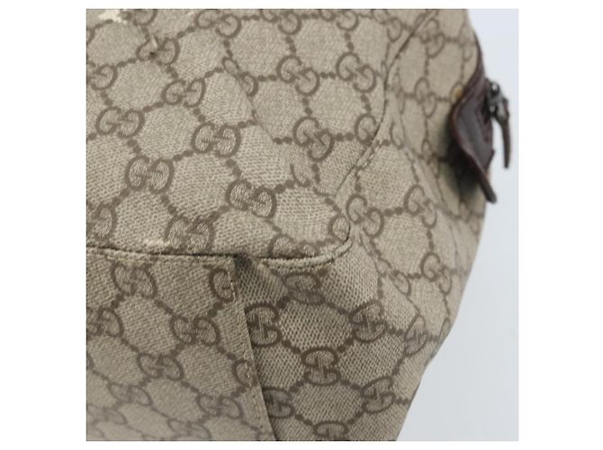 Borsa a mano GG Supreme in PVC beige e argento di GUCCI 140959 Auth ka2238 - vista 12
