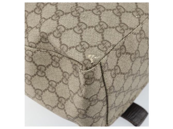 Borsa a mano GG Supreme in PVC beige e argento di GUCCI 140959 Auth ka2238 - vista 13