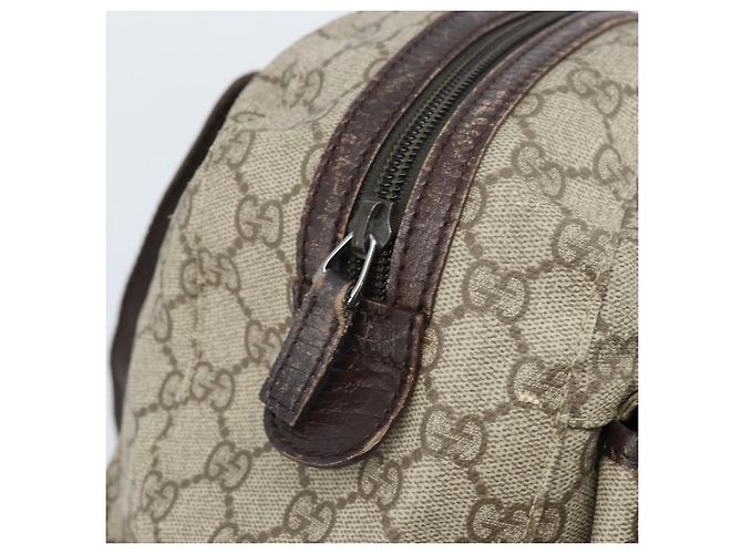 Borsa a mano GG Supreme in PVC beige e argento di GUCCI 140959 Auth ka2238 - vista 16