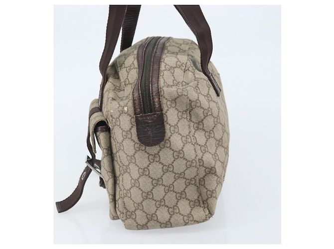 Borsa a mano GG Supreme in PVC beige e argento di GUCCI 140959 Auth ka2238 - vista 5