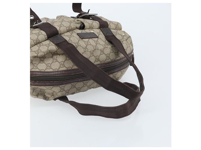 Borsa a mano GG Supreme in PVC beige e argento di GUCCI 140959 Auth ka2238 - vista 7