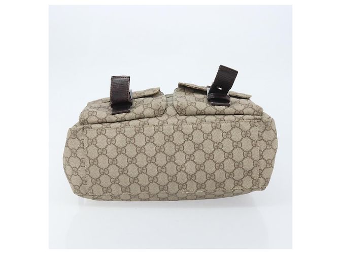 Borsa a mano GG Supreme in PVC beige e argento di GUCCI 140959 Auth ka2238 - vista 9
