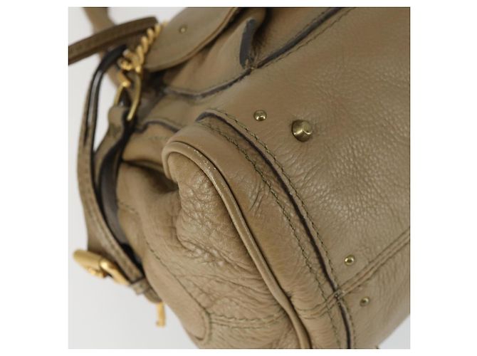Chloé Borsa a mano Chloe Paddington in pelle beige oro argento autentica ka2248SAV D'oro - vista 11
