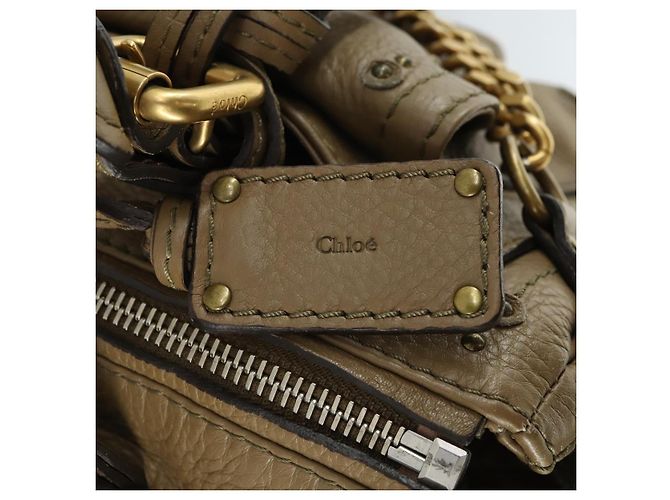Chloé Borsa a mano Chloe Paddington in pelle beige oro argento autentica ka2248SAV D'oro - vista 16