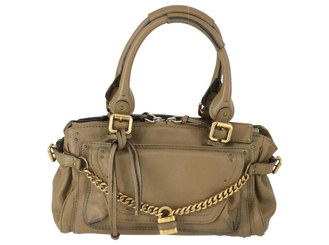 Chloé Borsa a mano Chloe Paddington in pelle beige oro argento autentica ka2248SAV D'oro - vista 2