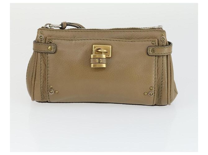 Chloé Borsa a mano Chloe Paddington in pelle beige oro argento autentica ka2248SAV D'oro - vista 26