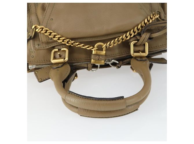 Chloé Borsa a mano Chloe Paddington in pelle beige oro argento autentica ka2248SAV D'oro - vista 7