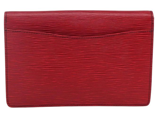 LOUIS VUITTON Clutch Montaigne 23 Epi Rosso M52667 LV Auth 169852 - vista 2