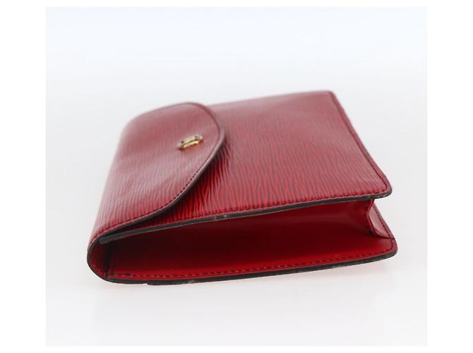 LOUIS VUITTON Clutch Montaigne 23 Epi Rosso M52667 LV Auth 169852 - vista 3