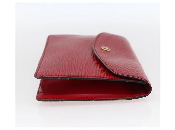 LOUIS VUITTON Clutch Montaigne 23 Epi Rosso M52667 LV Auth 169852 - vista 4