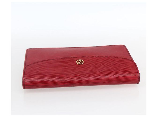 LOUIS VUITTON Clutch Montaigne 23 Epi Rosso M52667 LV Auth 169852 - vista 5