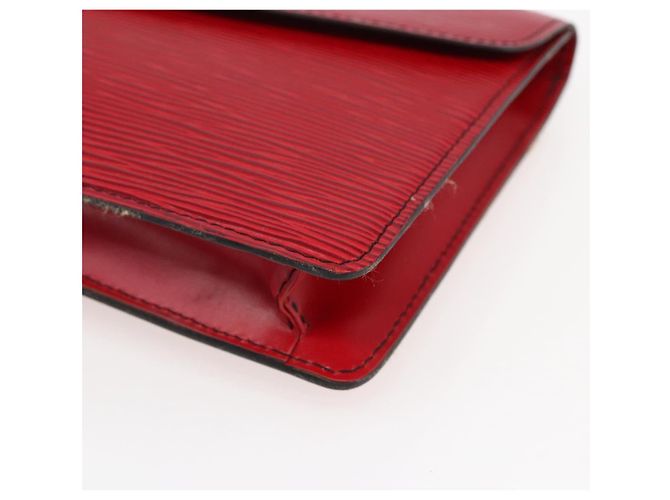 LOUIS VUITTON Clutch Montaigne 23 Epi Rosso M52667 LV Auth 169852 - vista 7