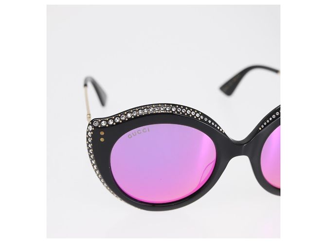 Gafas de sol GUCCI de plástico negras Auth BA10538V Negro - vista 4