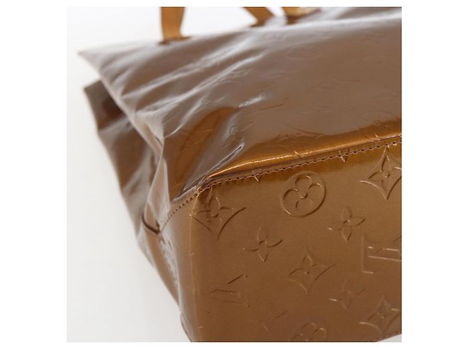 LOUIS VUITTON Borsa a Mano Monogram Vernis Reade MM Bronzo M91143 LV Auth 171026 - vista 14