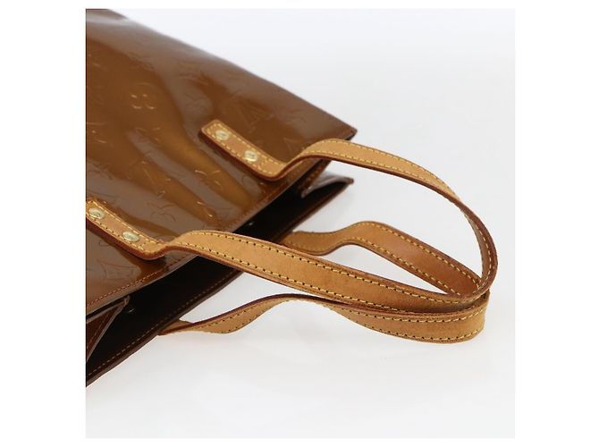 LOUIS VUITTON Borsa a Mano Monogram Vernis Reade MM Bronzo M91143 LV Auth 171026 - vista 7