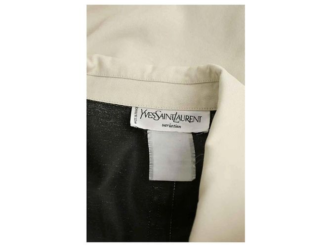 Yves Saint Laurent Trenchcoat in Ecru Roh - Ansicht 5