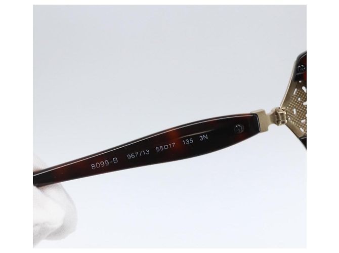 Bulgari Gafas de sol BVLGARI de plástico marrón Auth BA10724 Castaño - vista 10