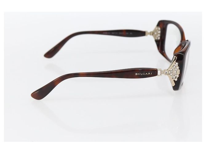 Bulgari Gafas de sol BVLGARI de plástico marrón Auth BA10724 Castaño - vista 4