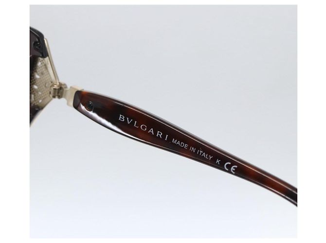 Bulgari Gafas de sol BVLGARI de plástico marrón Auth BA10724 Castaño - vista 9