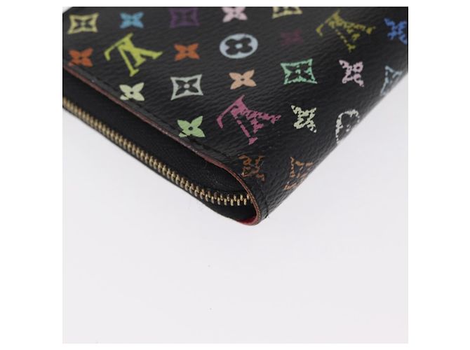 LOUIS VUITTON Monogram Multicolor Zippy Coin Purse Black M93740 LV Auth 169925 - view 10