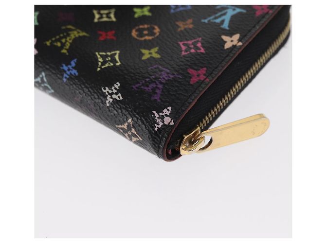 LOUIS VUITTON Monogram Multicolor Zippy Coin Purse Black M93740 LV Auth 169925 - view 11