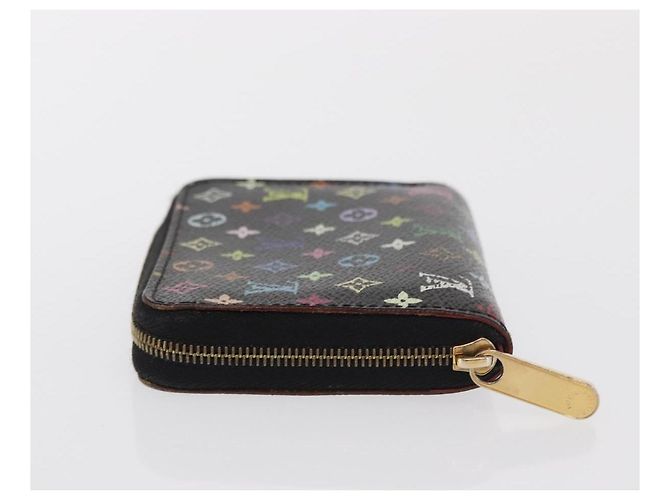 LOUIS VUITTON Monogram Multicolor Zippy Coin Purse Black M93740 LV Auth 169925 - view 5