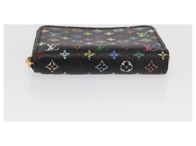 LOUIS VUITTON Monogram Multicolor Zippy Coin Purse Black M93740 LV Auth 169925 - view 7