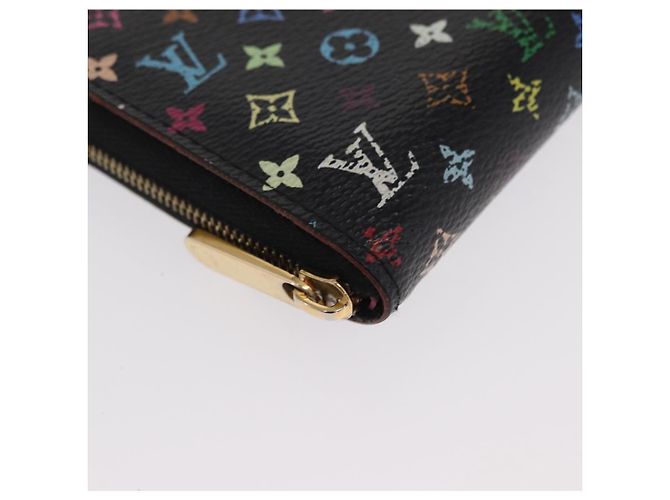 LOUIS VUITTON Monogram Multicolor Zippy Coin Purse Black M93740 LV Auth 169925 - view 8