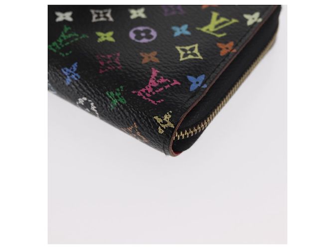 LOUIS VUITTON Monogram Multicolor Zippy Coin Purse Black M93740 LV Auth 169925 - view 9