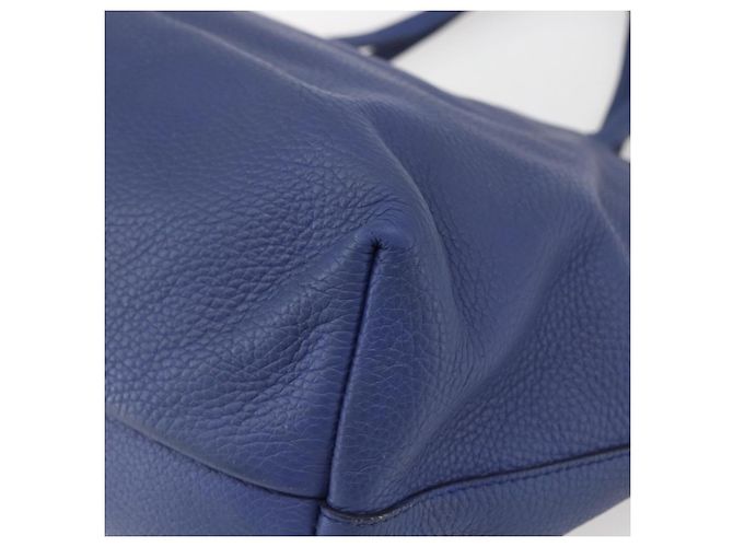 Borsa tote in pelle blu e oro Auth BA10661 di Salvatore Ferragamo D'oro - vista 12