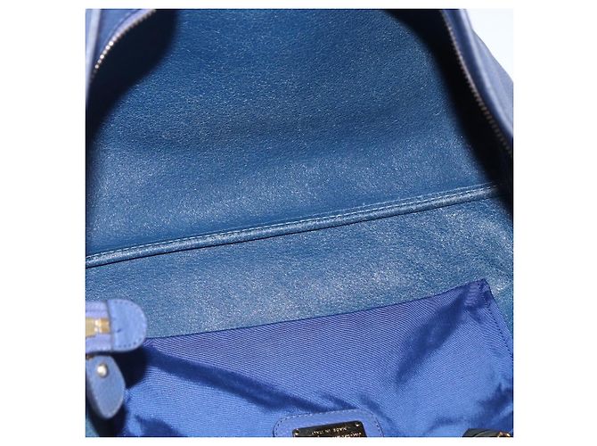 Borsa tote in pelle blu e oro Auth BA10661 di Salvatore Ferragamo D'oro - vista 16
