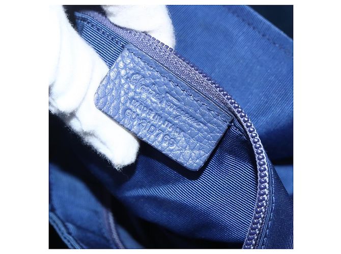 Borsa tote in pelle blu e oro Auth BA10661 di Salvatore Ferragamo D'oro - vista 21