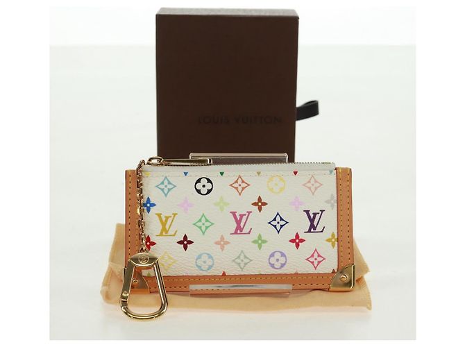 LOUIS VUITTON Multicolor Pochette Cles Coin Purse White M92655 Auth BA10525SAV - view 12