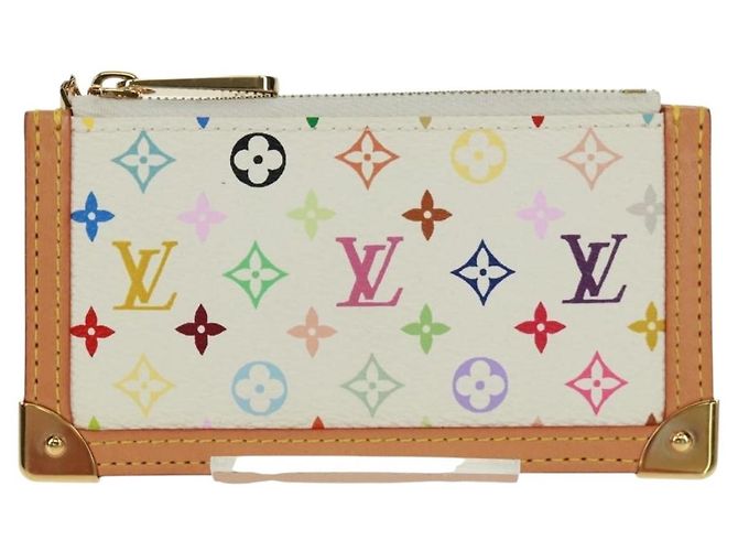 LOUIS VUITTON Multicolor Pochette Cles Coin Purse White M92655 Auth BA10525SAV - view 13