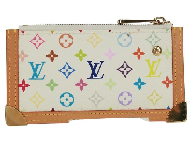 LOUIS VUITTON Multicolor Pochette Cles Coin Purse White M92655 Auth BA10525SAV - view 2