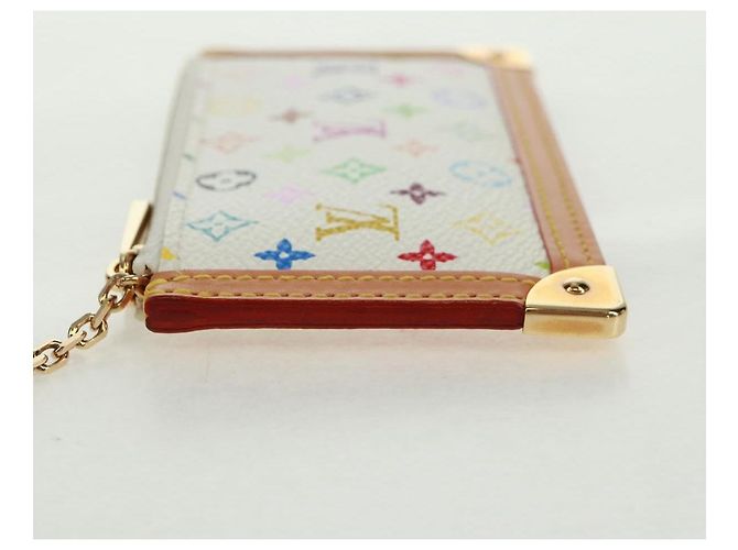 LOUIS VUITTON Multicolor Pochette Cles Coin Purse White M92655 Auth BA10525SAV - view 3