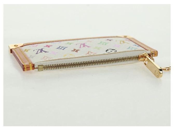 LOUIS VUITTON Multicolor Pochette Cles Coin Purse White M92655 Auth BA10525SAV - view 5
