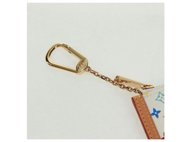 LOUIS VUITTON Multicolor Pochette Cles Coin Purse White M92655 Auth BA10525SAV - view 6