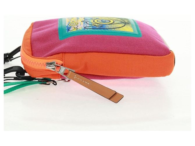 Borsa a Spalla LOEWE in Tela Viola Argento Autentica 170688M Porpora - vista 3