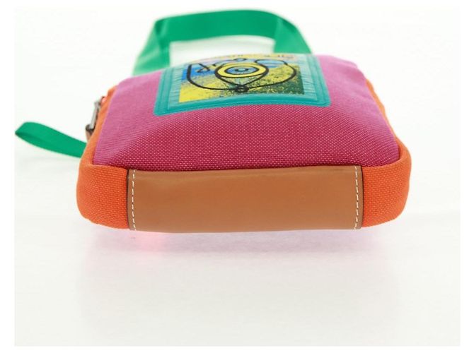 Borsa a Spalla LOEWE in Tela Viola Argento Autentica 170688M Porpora - vista 5