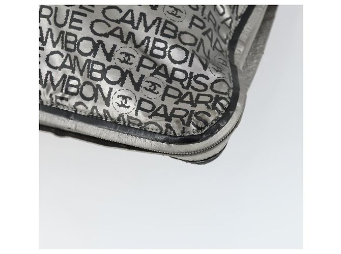 CHANEL Borsa Tote Illimitata Nylon Argento CC Auth bs32854 - vista 12