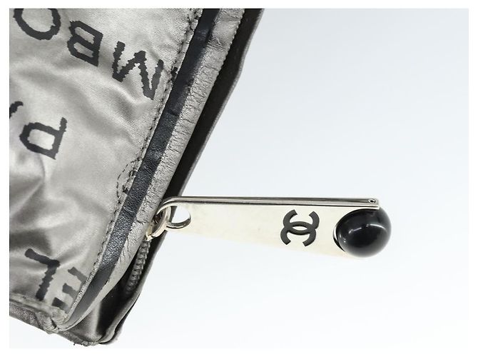 CHANEL Borsa Tote Illimitata Nylon Argento CC Auth bs32854 - vista 14