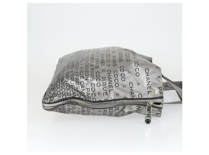 CHANEL Borsa Tote Illimitata Nylon Argento CC Auth bs32854 - vista 4