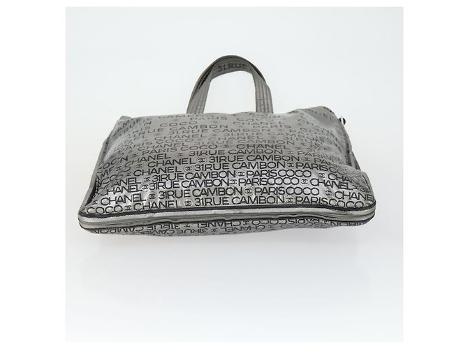 CHANEL Borsa Tote Illimitata Nylon Argento CC Auth bs32854 - vista 9