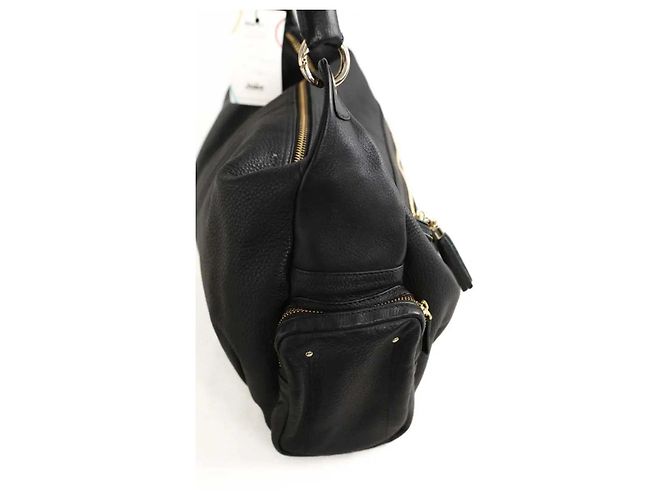 Le Tanneur Borsa a spalla in pelle nera Nero - vista 3