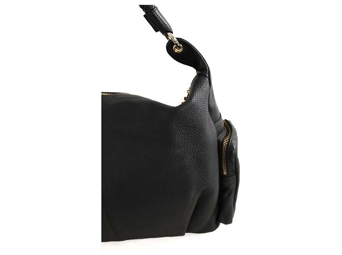 Le Tanneur Borsa a spalla in pelle nera Nero - vista 4